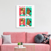 スクービードゥー&シャギー「エルフィーセルフィー」 キャンバスプリント (インサイチュ (リビング))