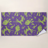 スクービードゥー |シャギー&スコビーランニングの恐怖 ビーチタオル (正面)