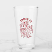 スクービードゥー&シャギー・ロックン木の周り タンブラーグラス (正面)