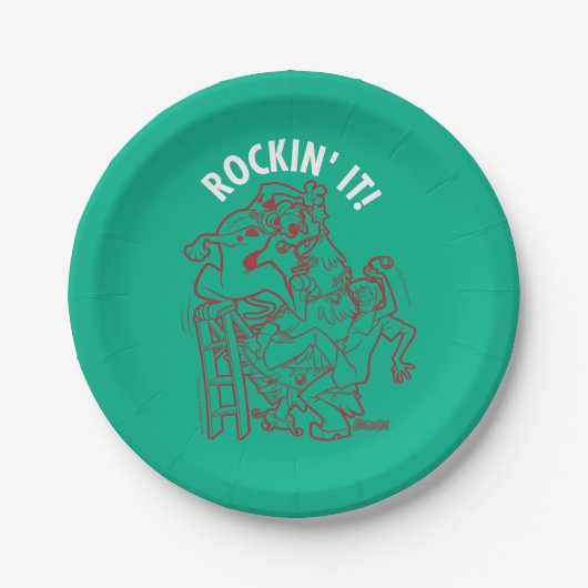 スクービードゥー&シャギー・ロックン木の周り ペーパープレート (正面)