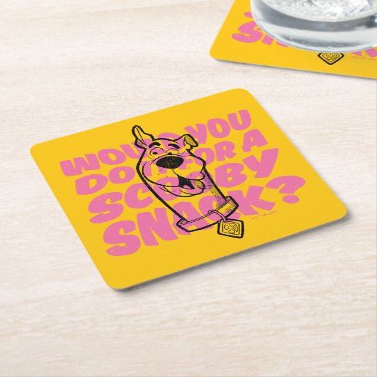 スクービードゥー |スクービースナックの食べ物にしてくれない? スクエアペーパーコースター (アングル)