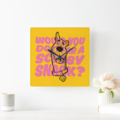 スクービードゥー |スクービースナックの食べ物にしてくれない? スクエア壁時計 (ホーム)