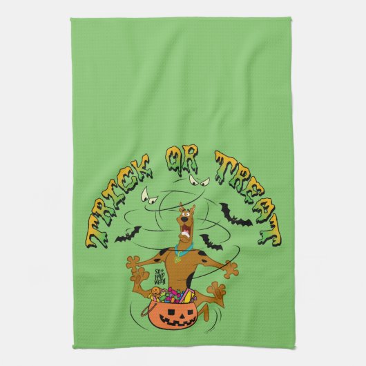 スクービードゥー |トリートのトリック キッチンタオル (縦)
