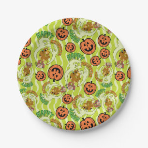 スクービードゥー ハッピーハローウィンパターン ペーパープレート