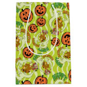 スクービードゥー |ハッピーハローウィンパターン ミディアムペーパーバッグ (正面)