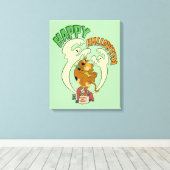 スクービードゥー |ハッピーハローウィン キャンバスプリント (インサイチュ (ウッドフロア))