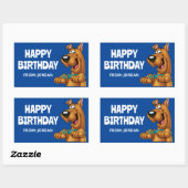 スクービードゥー |ハッピーバースデー 長方形シール (シート)