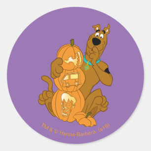 スクービードゥー  ハロウィーンジャック – O – ランタン ラウンドシール
