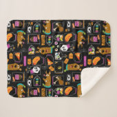 スクービードゥー |ハロウィーンスクービードゥーパターン シェルパブランケット (正面(横))