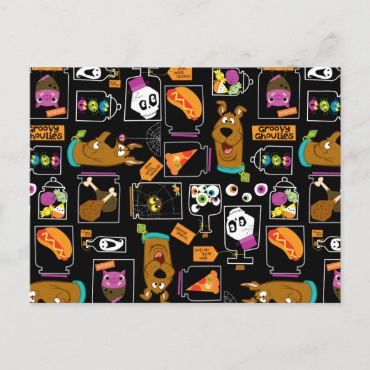 スクービードゥー |ハロウィーンスクービードゥーパターン ポストカード (正面)
