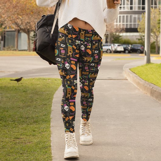 スクービードゥー |ハロウィーンスクービードゥーパターン レギンス
