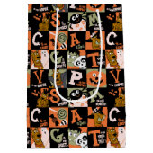 スクービードゥー |ハロウィーンパターン ミディアムペーパーバッグ (裏面)