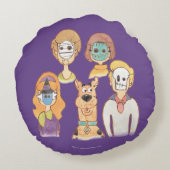 スクービードゥー |ハロウィーンマスク ラウンドクッション (裏面)