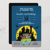 スクービードゥー |ハロウィーン2回目の誕生日 招待状 (正面/裏面)