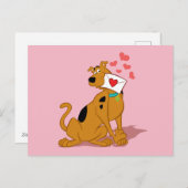 スクービードゥー – バレンタインの封筒を持つ シーズンポストカード (正面/裏面)