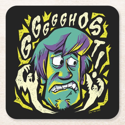 スクービードゥー |ビックシャギー スクエアペーパーコースター (正面)