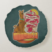 スクービードゥー ピザの山"マンチーズ"グラフィック ラウンドクッション (裏面)