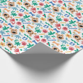 スクービードゥー |ベビースクービードゥーかわいいパターン ラッピングペーパー (角)