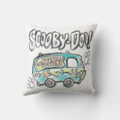 スクービードゥー |ミステリーマシンスケッチ クッション (裏面)
