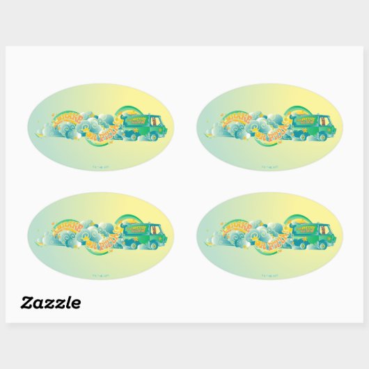 スクービードゥー |ミステリーマシン「ピザ用ブレーキ」 楕円形シール (シート)