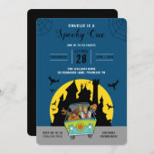 スクービードゥー |不気味ハロウィーン誕生日 招待状 (正面/裏面)