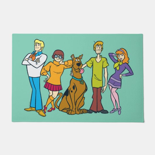 スクービードゥー |全体集団14 Mystery Inc ドアマット (正面)