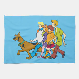 スクービードゥー 全体集団18 Mystery Inc キッチンタオル
