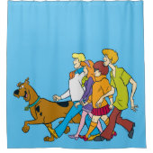 スクービードゥー |全体集団18 Mystery Inc シャワーカーテン (正面)