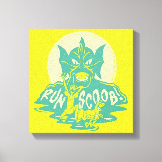 スクービードゥー 走| スクーブ! キャンバスプリント (正面)
