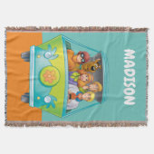 スクービードゥー&集団ミステリーマシンエアブラシ スローブランケット (正面)