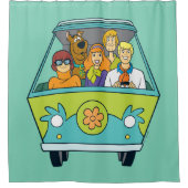スクービードゥー&集団ミステリーマシン シャワーカーテン (正面)