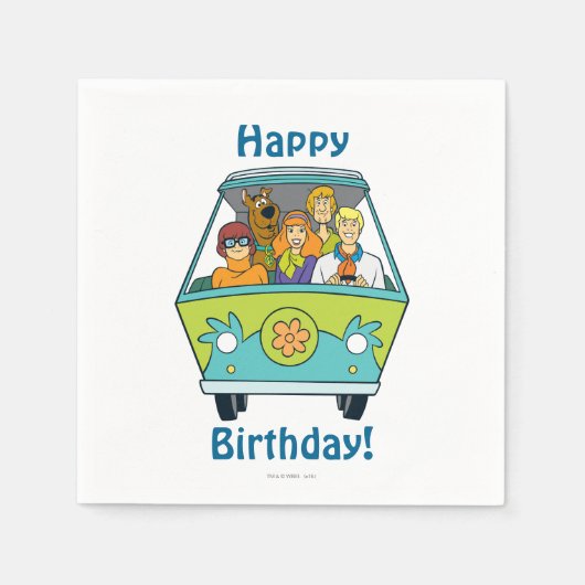 スクービードゥー&集団ミステリーマシン スタンダードカクテルナプキン (正面)