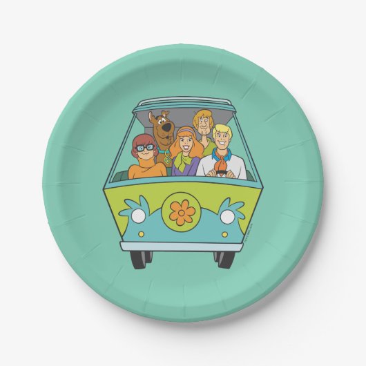 スクービードゥー&集団ミステリーマシン ペーパープレート (正面)