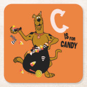 スクービードゥー | Cはキャンディ スクエアペーパーコースター (正面)