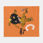 スクービードゥー | Cはキャンディ フリースブランケット (正面(横))