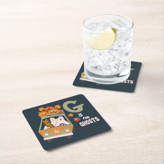 スクービードゥー | Gは幽霊 スクエアペーパーコースター (インサイチュ)