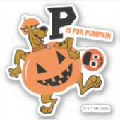 スクービードゥー | Pはカボチャ用 シール (正面)