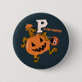 スクービードゥー | Pはカボチャ用 缶バッジ (正面)