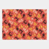 スクービードゥー | Ruh Roh 走 Scoob!パターン ラッピングペーパーシート (正面)