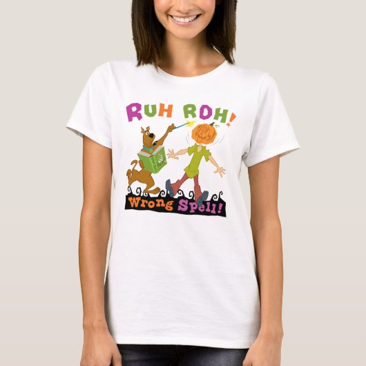 スクービードゥー | Ruh Roh!間違った呪文！ Tシャツ (正面)