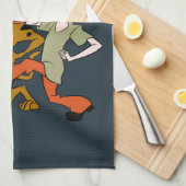 スクービードゥー | Tはトリックまたはトリート用 キッチンタオル (四つ折り)