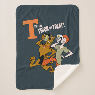 スクービードゥー   Tはトリックまたはトリート用 シェルパブランケット