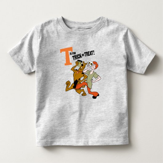 スクービードゥー | Tはトリックまたはトリート用 トドラーTシャツ (正面)