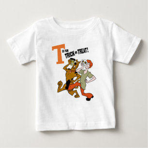 スクービードゥー   Tはトリックまたはトリート用 ベビーTシャツ