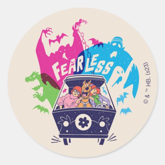 スクービードゥー | The Fearless Mystery Machine ラウンドシール (正面)