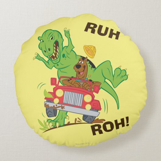 スクービードゥーTレックス攻撃 ラウンドクッション (裏面)