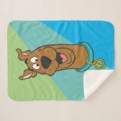 スクービードースマイル顔 シェルパブランケット (正面(横))