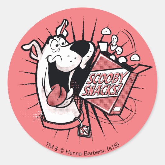 スクービードーハーフトーンスクービースナックス ラウンドシール (正面)