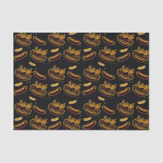 スクービードーホットドッグのネオンサイン 薄葉紙 (正面)