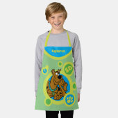 スクービードー円SDバッジ エプロン (着用した状態)